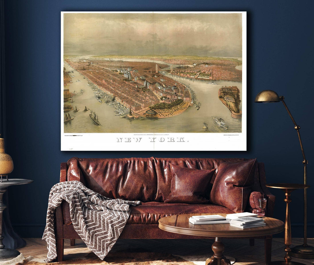 New York  Print By G Schlegel 97 William St Ny State of New York