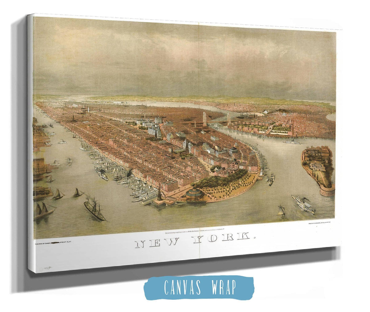 New York  Print By G Schlegel 97 William St Ny State of New York