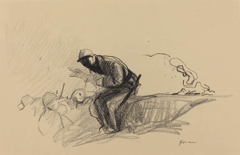 News In The Trenches by Jean Louis Forain