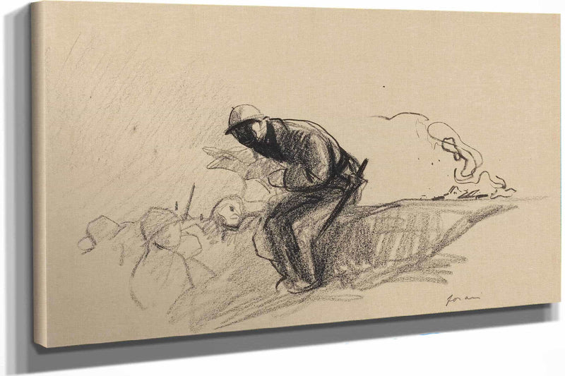 News In The Trenches by Jean Louis Forain