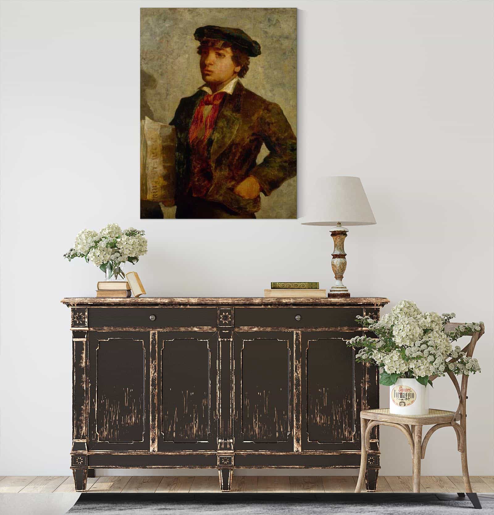 Newspaper Boy by Edward Mitchell Bannister