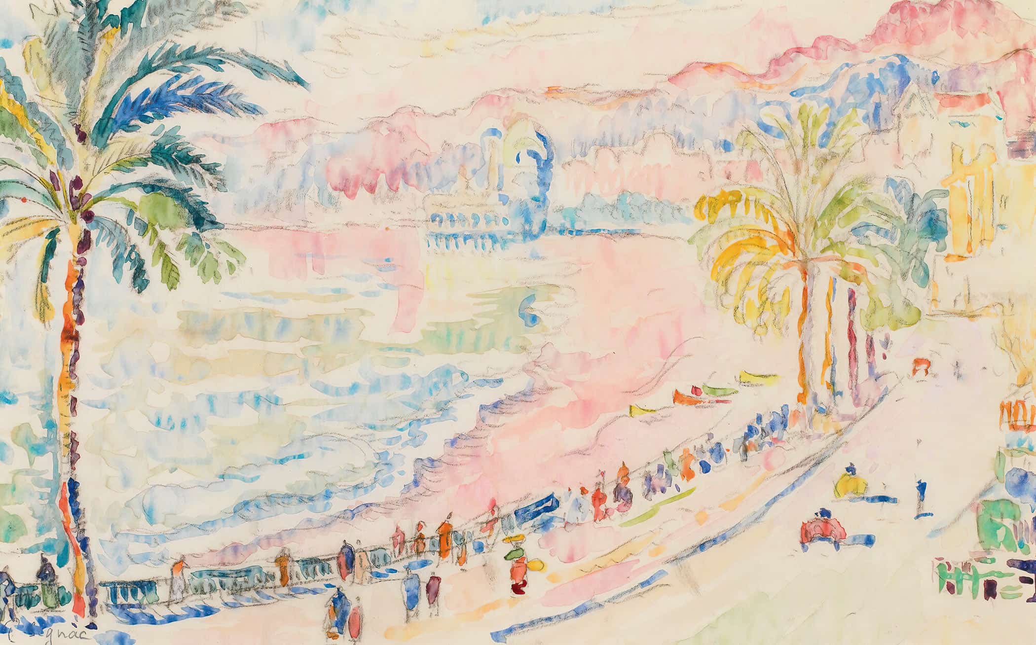 Nice La Promenade Des Anglais by Paul Signac