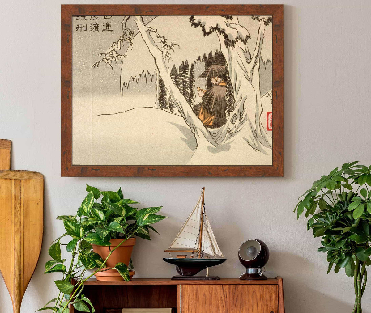 Nichiren In Exile At Sado by Tsukioka Yoshitoshi