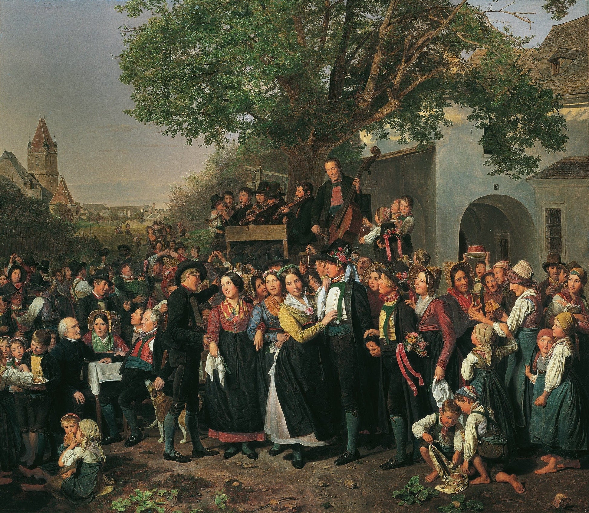 Niederosterreichische Bauernhochzeit by Ferdinand Georg Waldmuller
