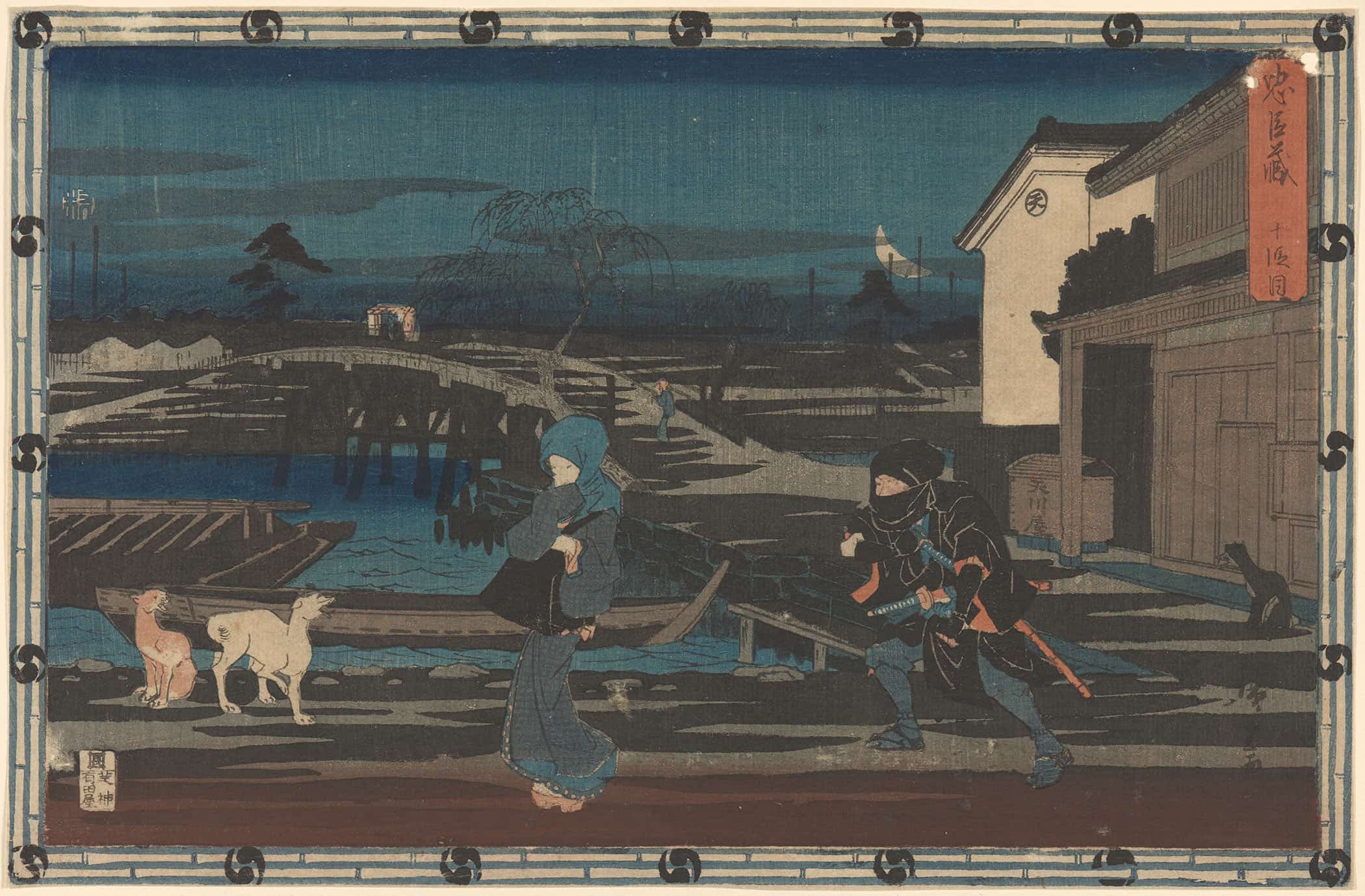Night Attack From The Chushingura Honzo by Ando Hiroshige