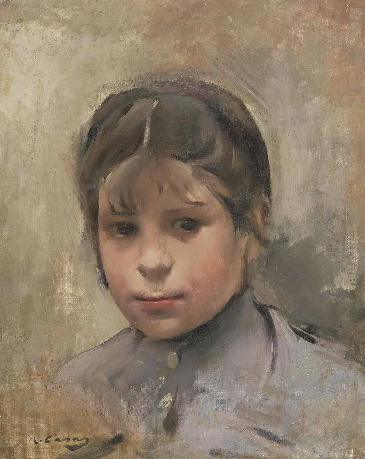 Nina Portrait Of A Girl by Ramon Casas