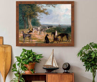 Nine Greyhounds In A Landscape by Jacques Laurent Agasse