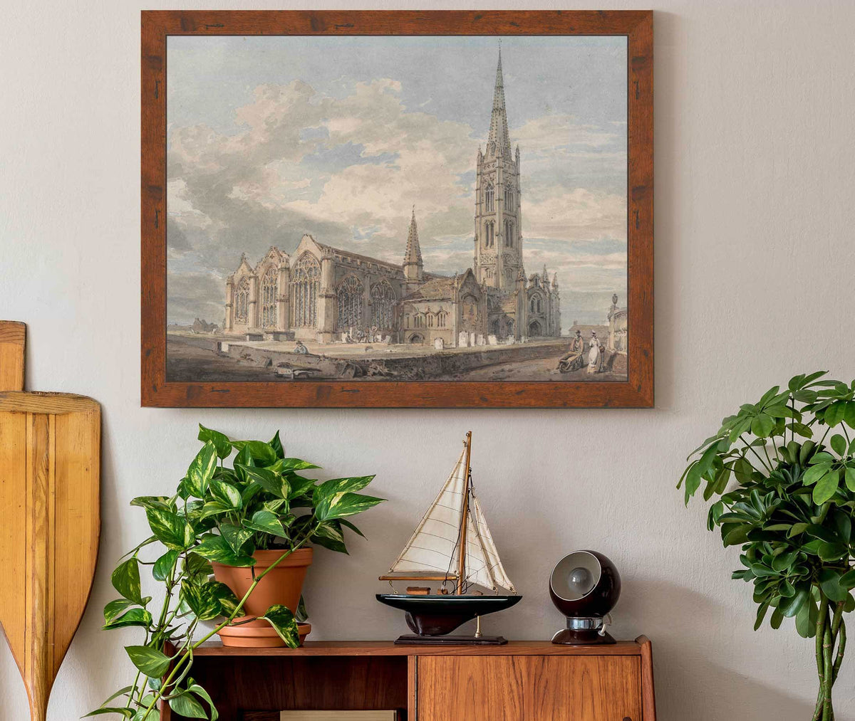 North East View Of Grantham Church Lincolnshire by Joseph Mallord William Turner