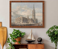North East View Of Grantham Church Lincolnshire by Joseph Mallord William Turner
