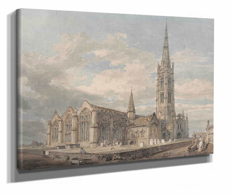 North East View Of Grantham Church Lincolnshire by Joseph Mallord William Turner