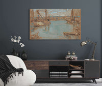 North River Dock New York by Childe Hassam