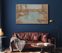 North River Dock New York by Childe Hassam