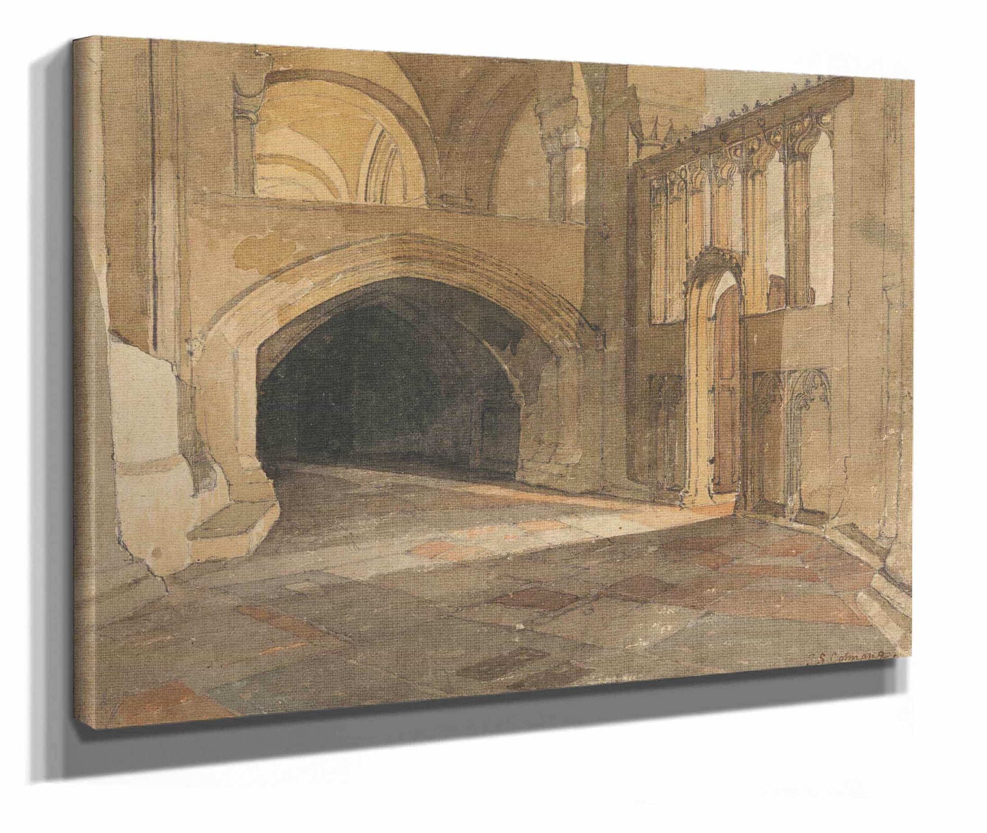 Norwich Cathedral Entrance To Jesus Chapel by John Sell Cotman
