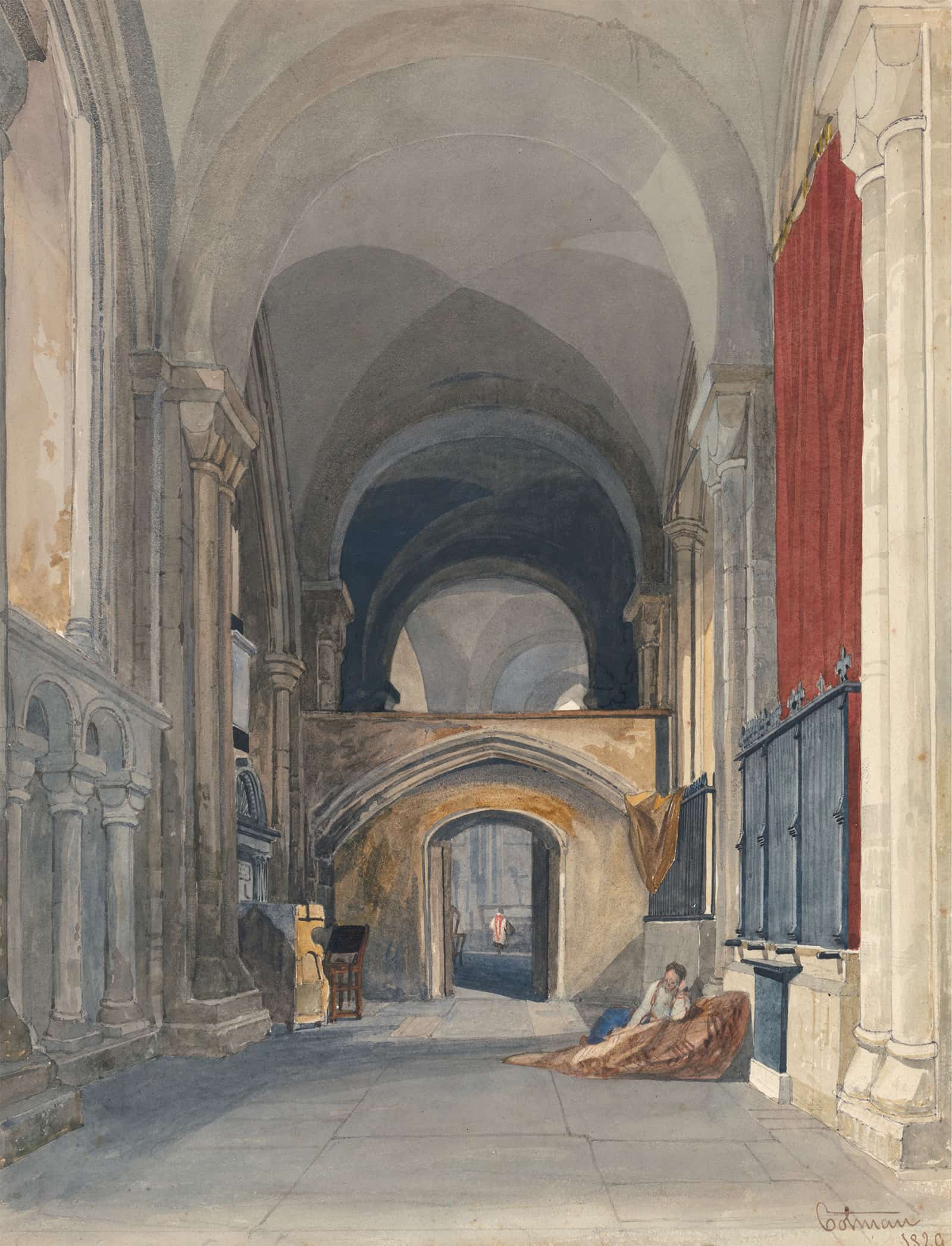 Norwich Cathedral Interior Of The North Aisle Of The Choir Looking East by John Sell Cotman