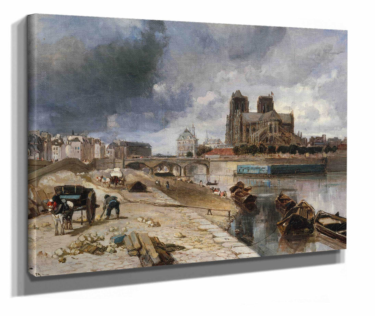 Notre Dame Vue Du Quai De La Tournelle by Johan Barthold Jongkind