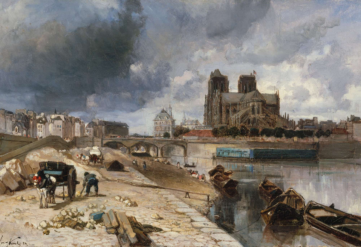 Notre Dame Vue Du Quai De La Tournelle by Johan Barthold Jongkind