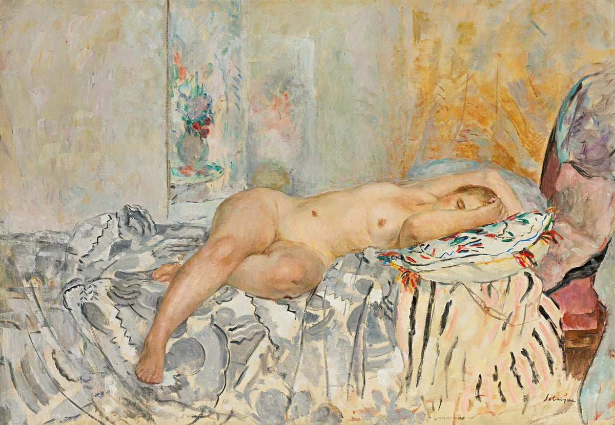 Nu Allonge Au Coussin Espagnol by Henri Lebasque