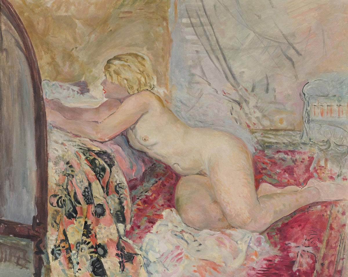 Nu Allonge Contre Un Lit by Henri Lebasque