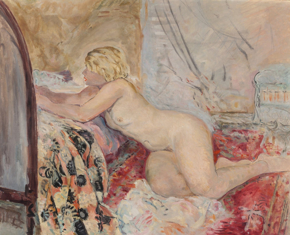 Nu Allonge Contre Un Lit by Henri Lebasque