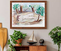 Nu Couche Dans Un Paysage A Saint Tropez by Henri Lebasque