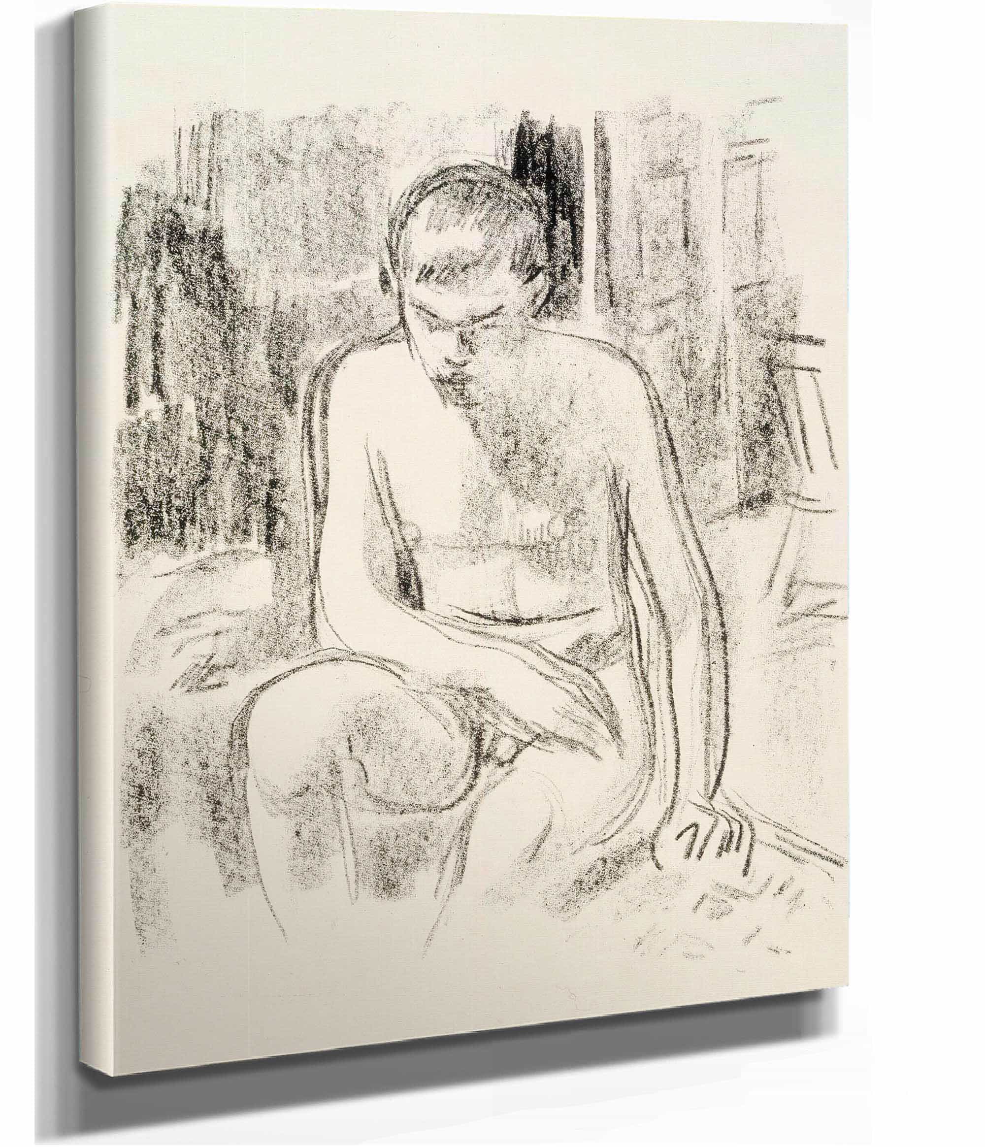 Nude Boy Seated by Magnus Enckell