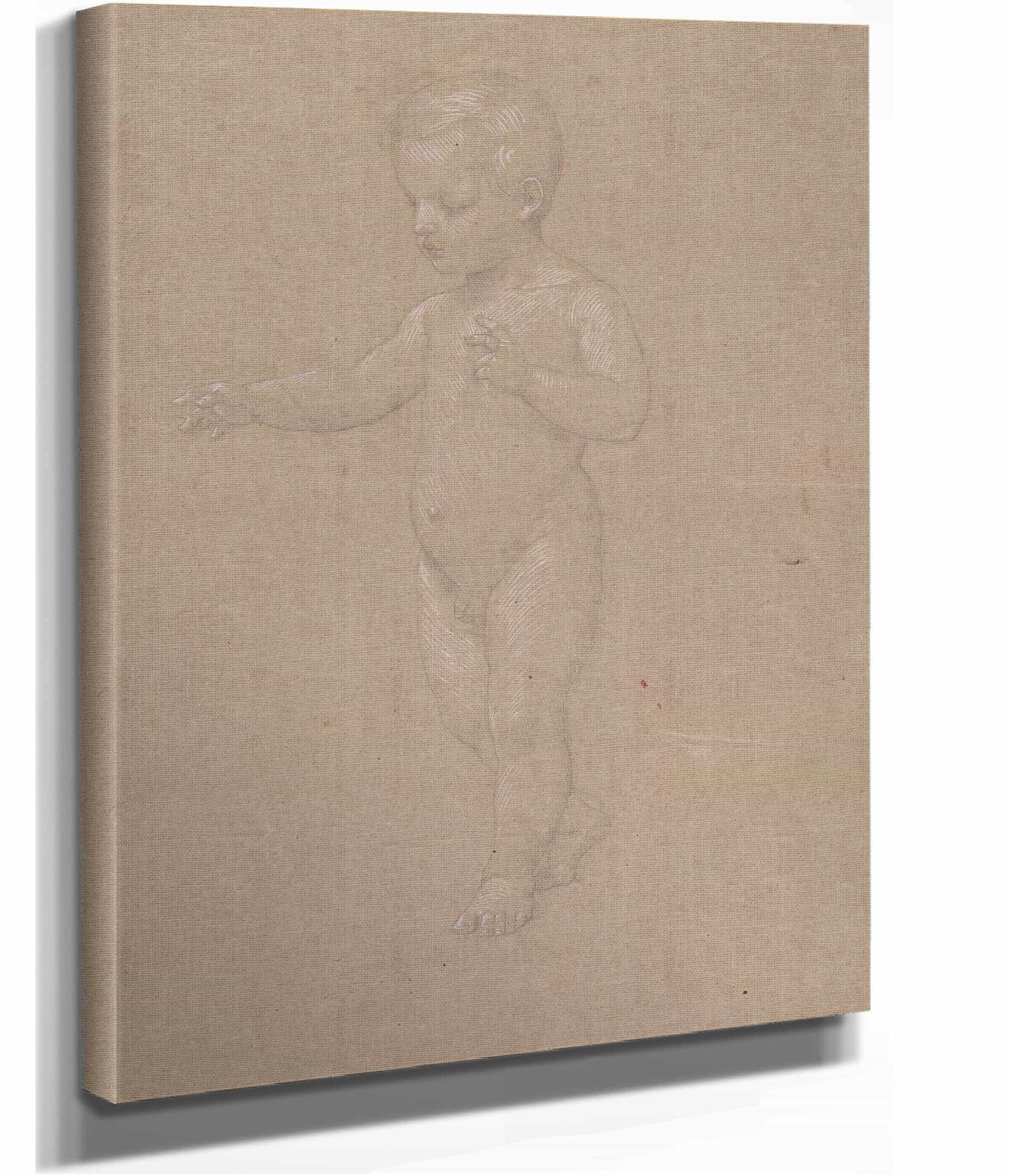 Nude Boy Walking To The Left   by Anselm Feuerbach