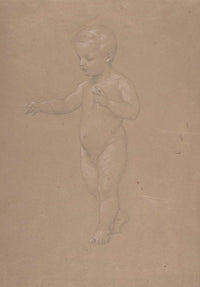 Nude Boy Walking To The Left   by Anselm Feuerbach