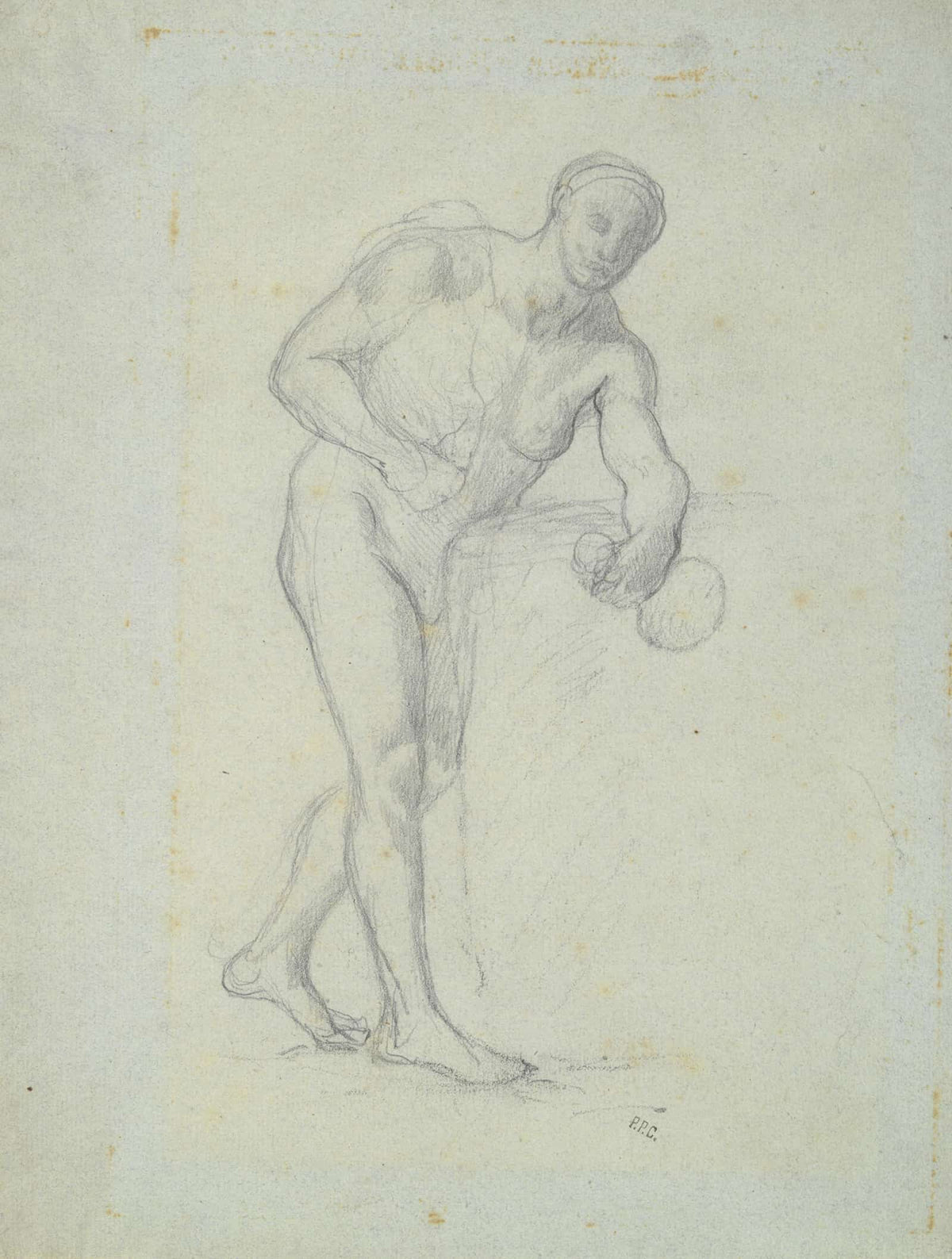 Nude Figure With A Flask by Pierre Puvis De Chavannes