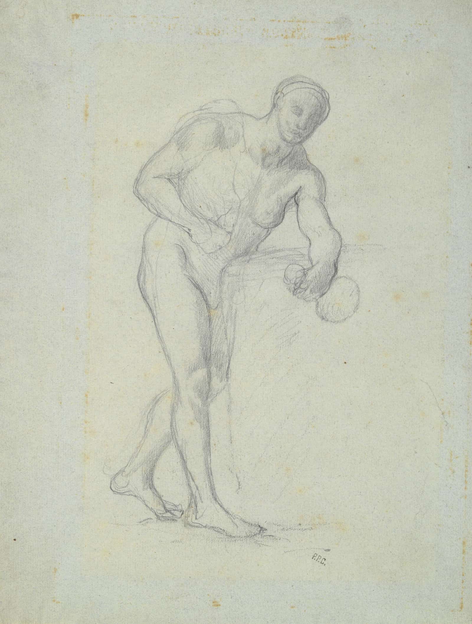 Nude Figure With A Flask by Pierre Puvis De Chavannes