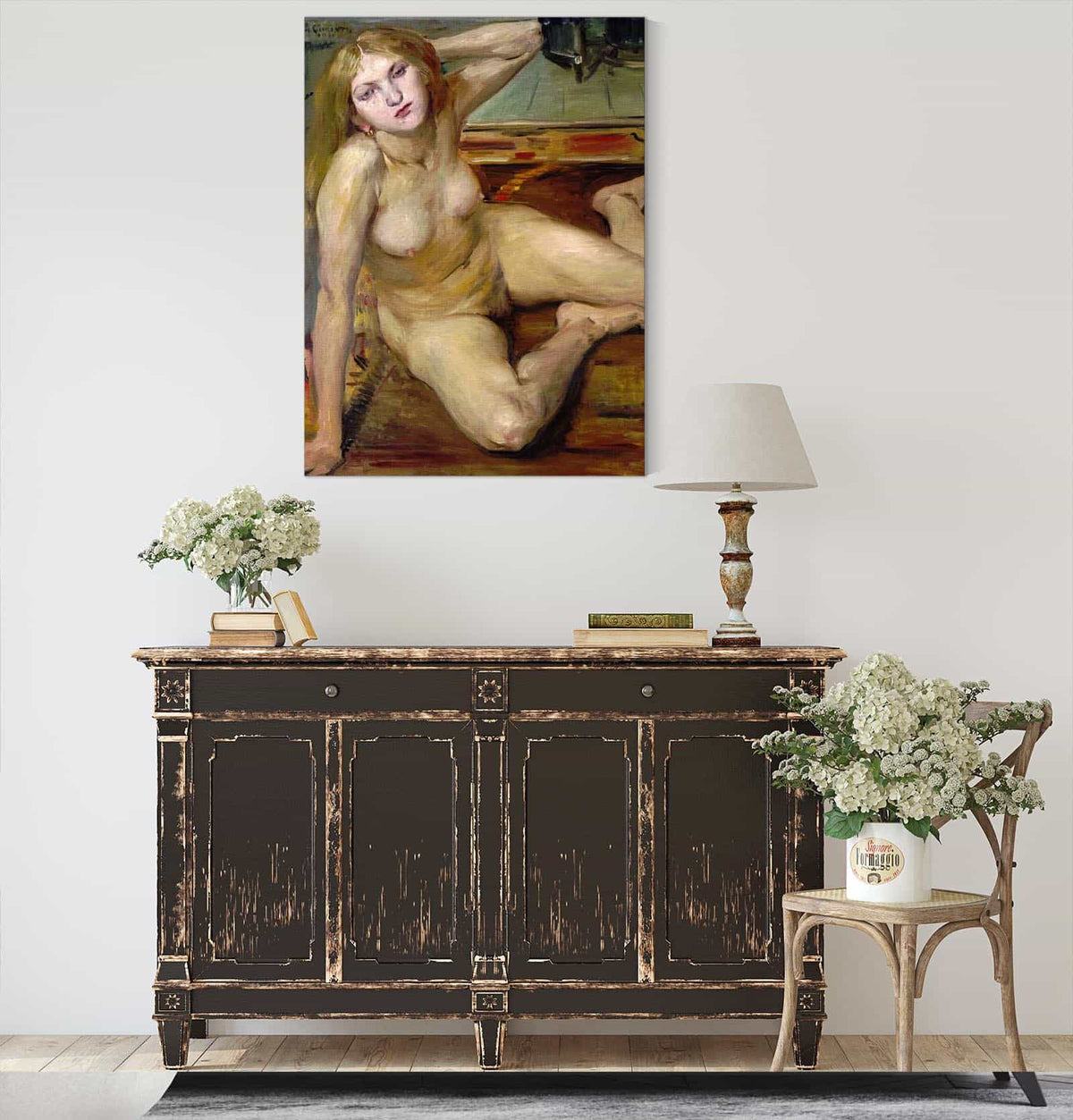 Nude Girl On A Rug by Lovis Corinth