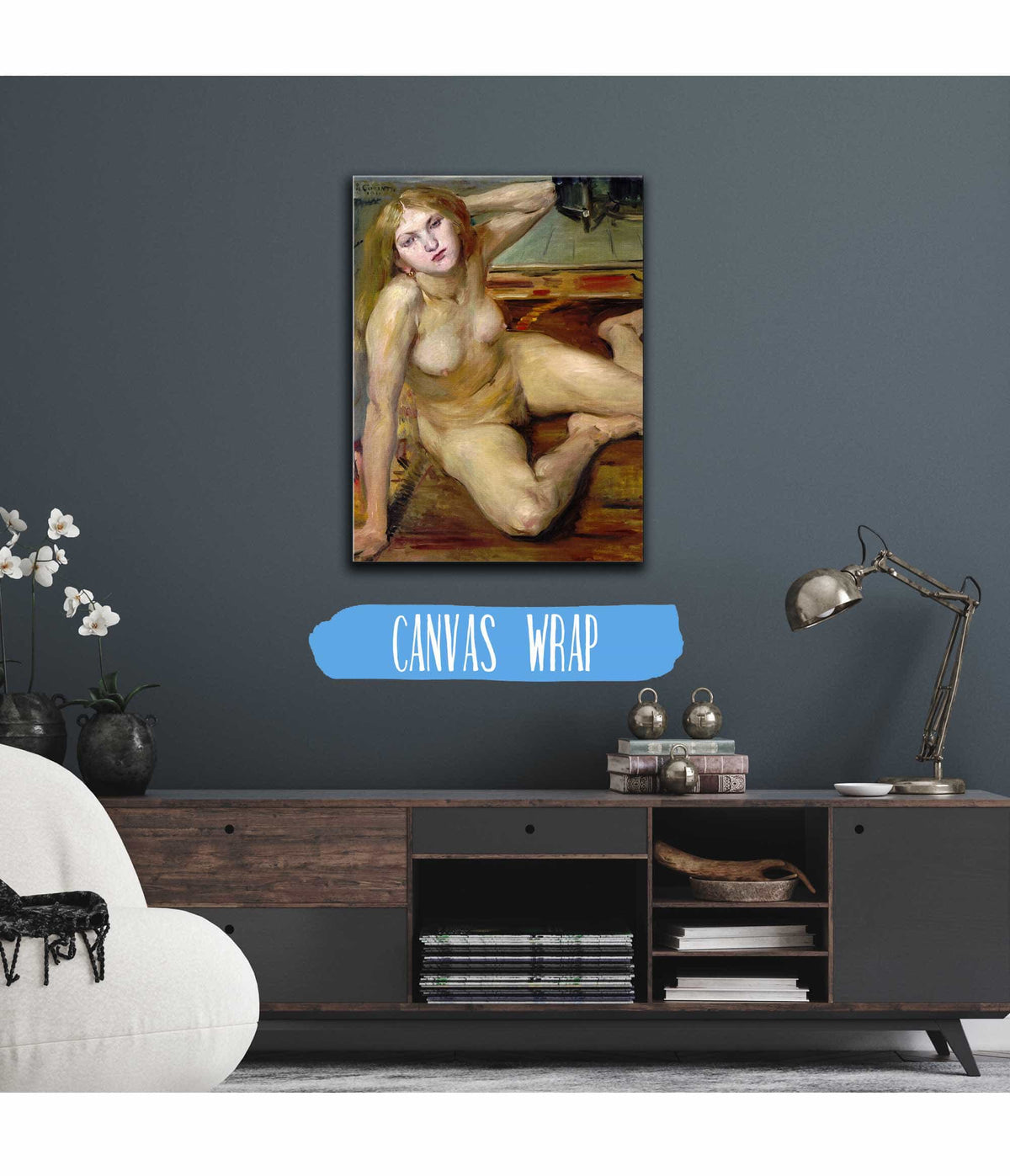 Nude Girl On A Rug by Lovis Corinth