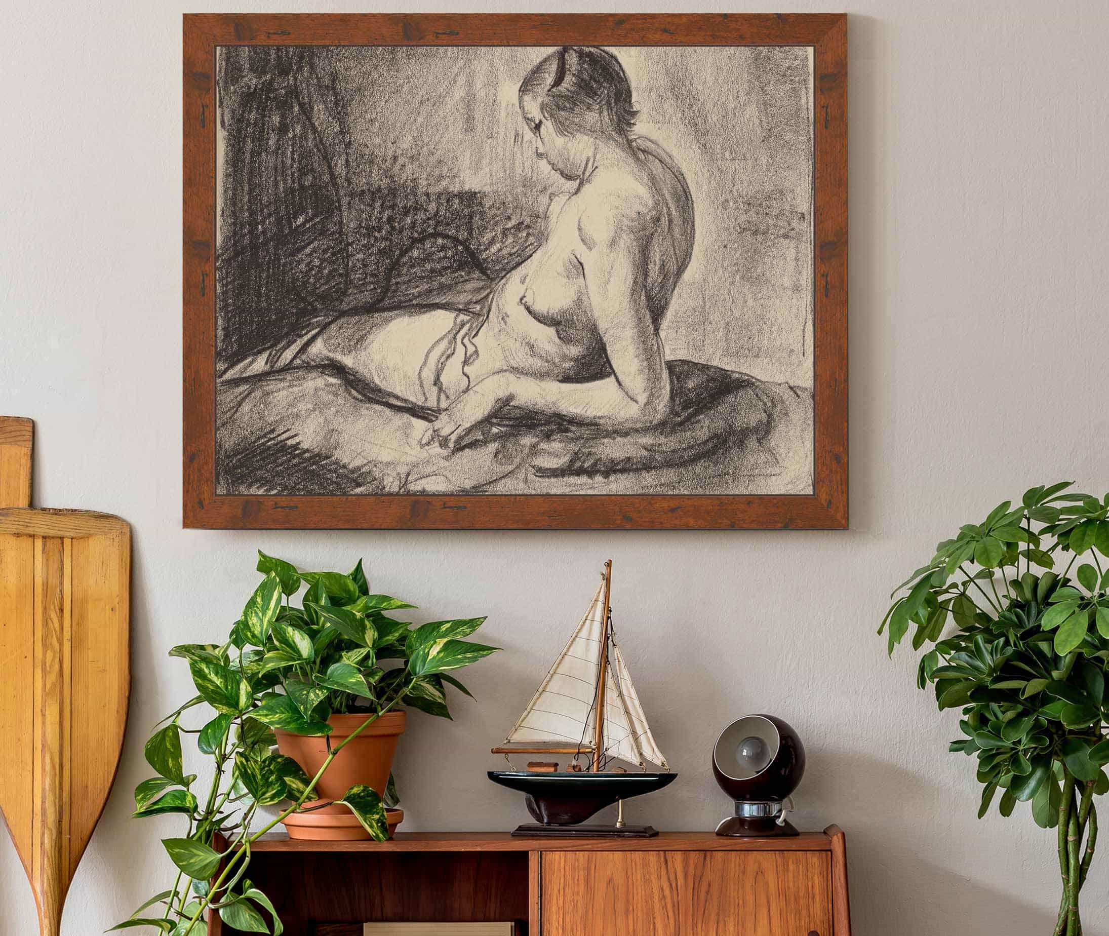 Nude Girl Reclining by George Wesley Bellows