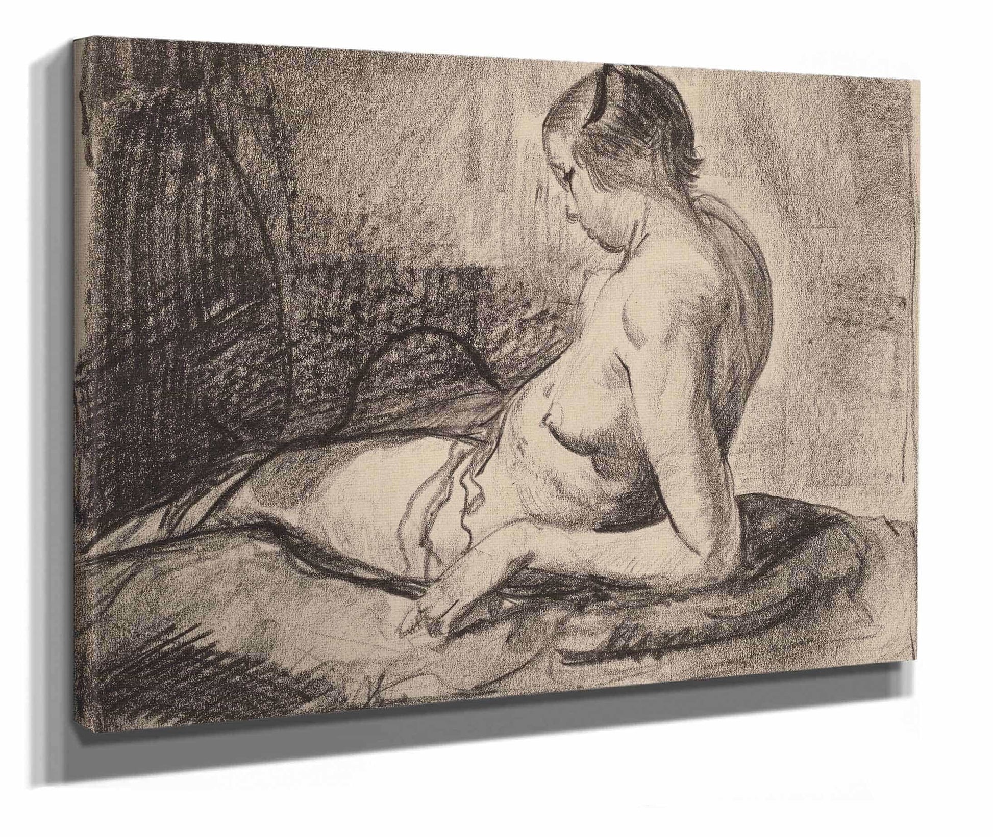 Nude Girl Reclining by George Wesley Bellows