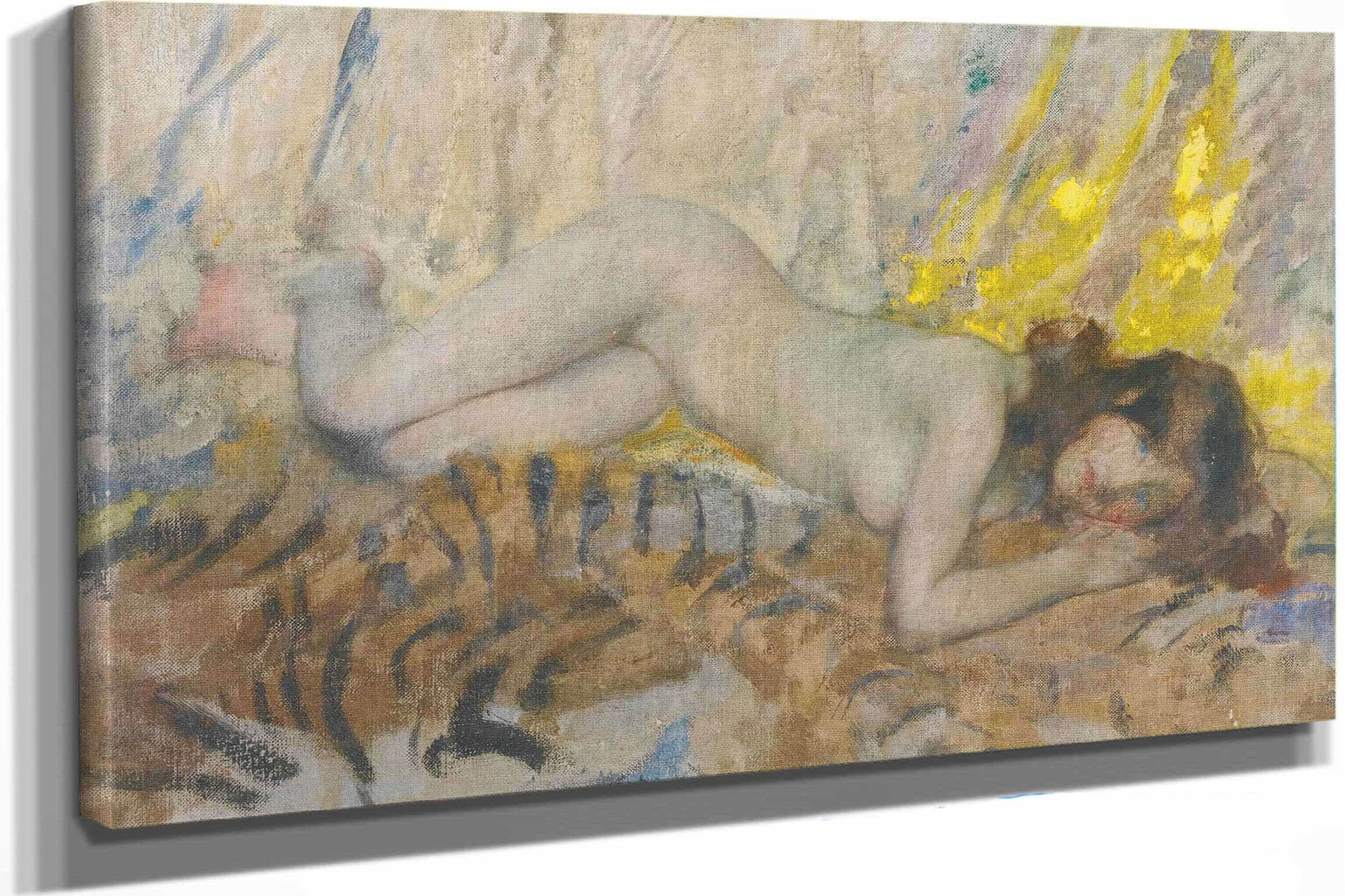 Nude On A Tiger Skin by James Jebusa Shannon
