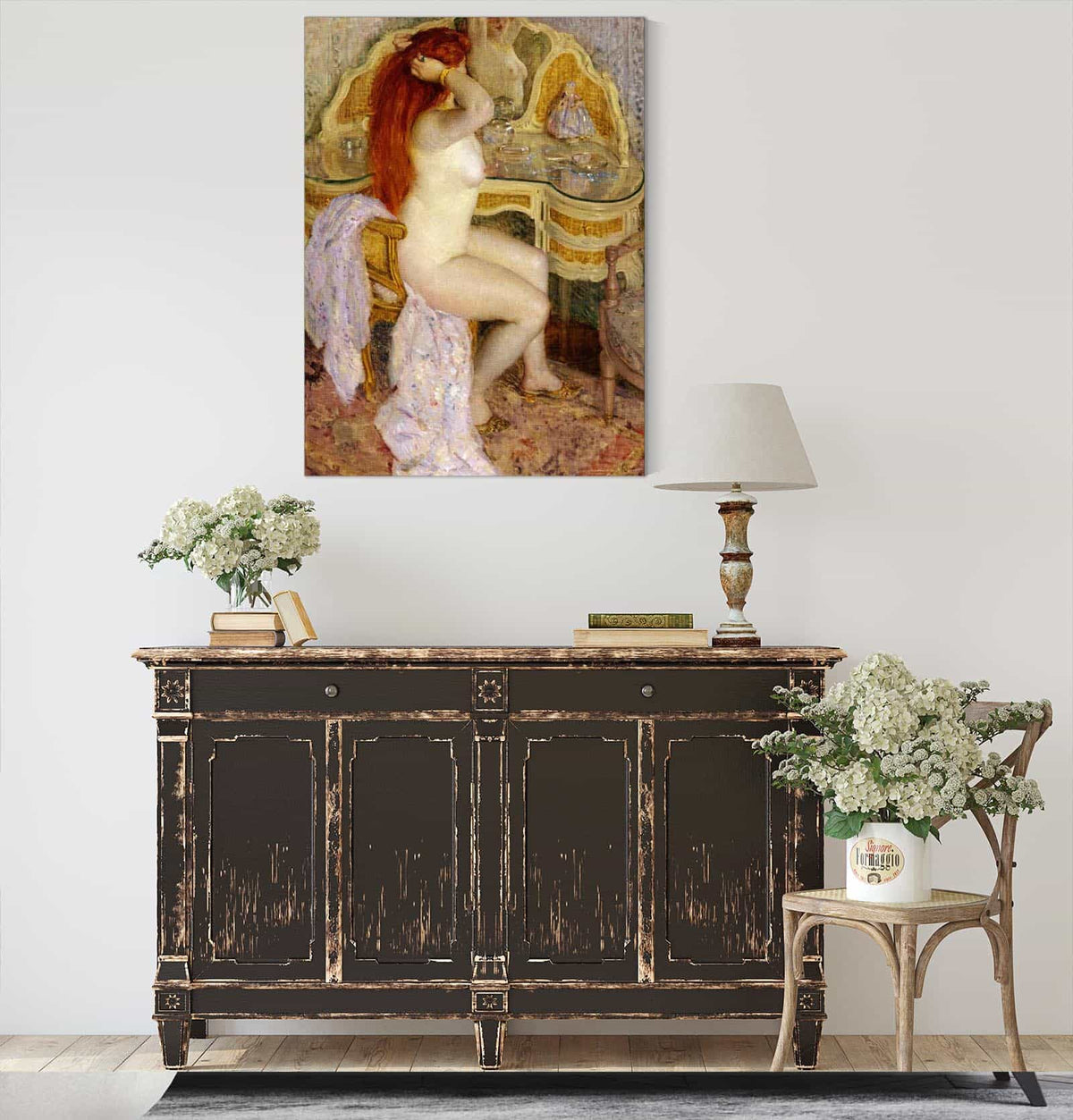 Nude Seated At Her Dressing Table by Frederick Carl Frieseke