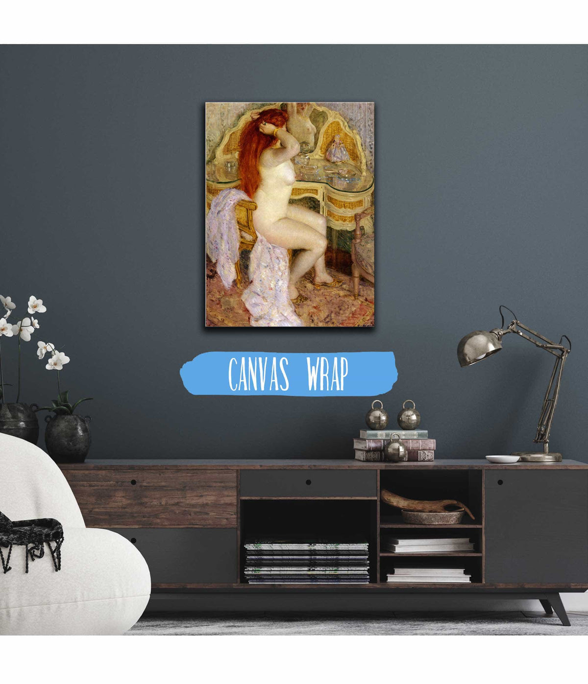 Nude Seated At Her Dressing Table by Frederick Carl Frieseke