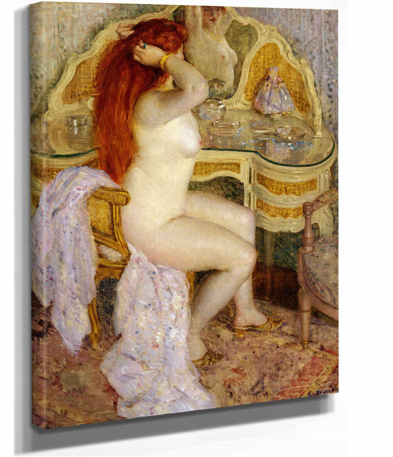 Nude Seated At Her Dressing Table by Frederick Carl Frieseke