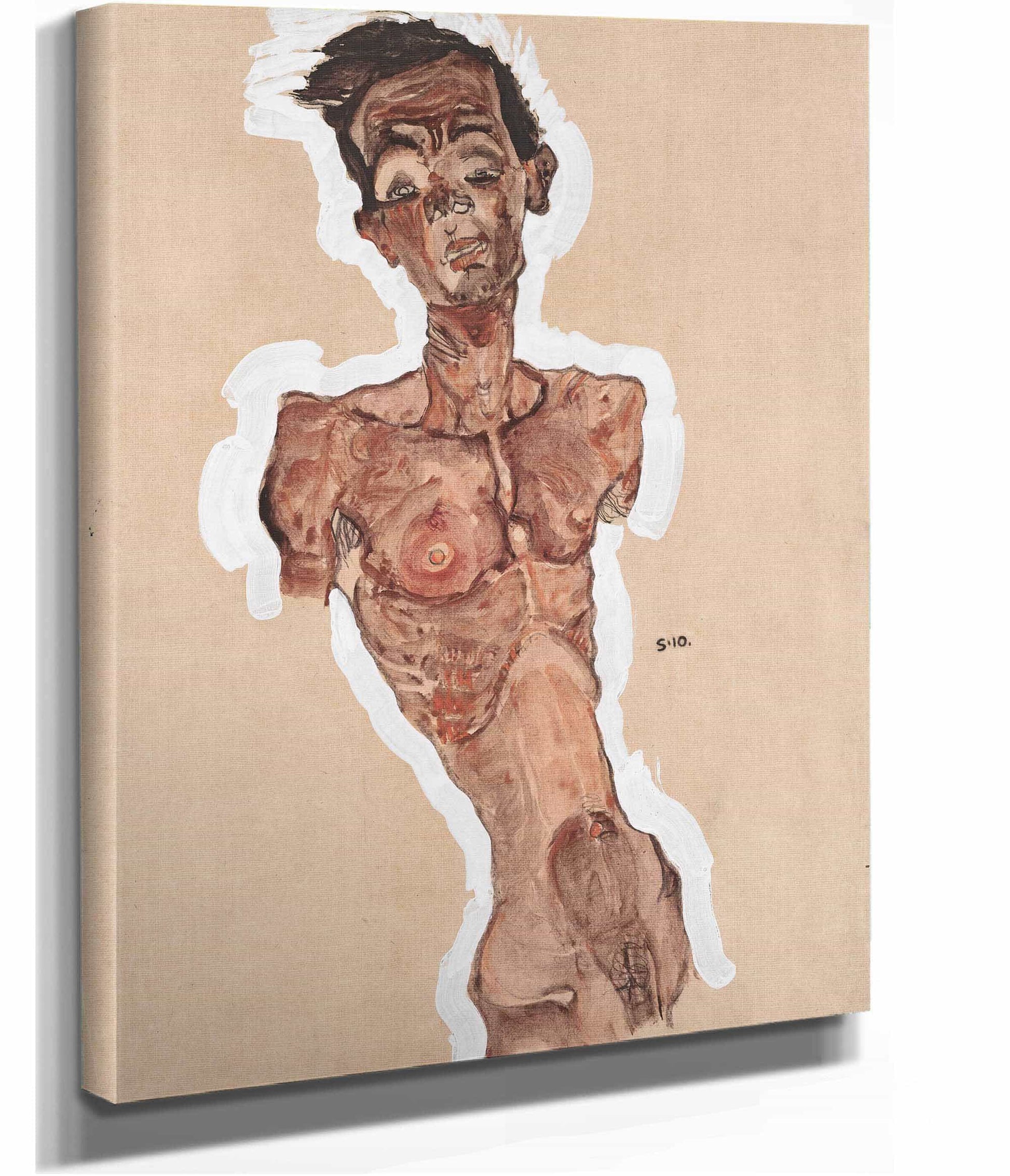 Nude Self Portrait by Egon Schiele