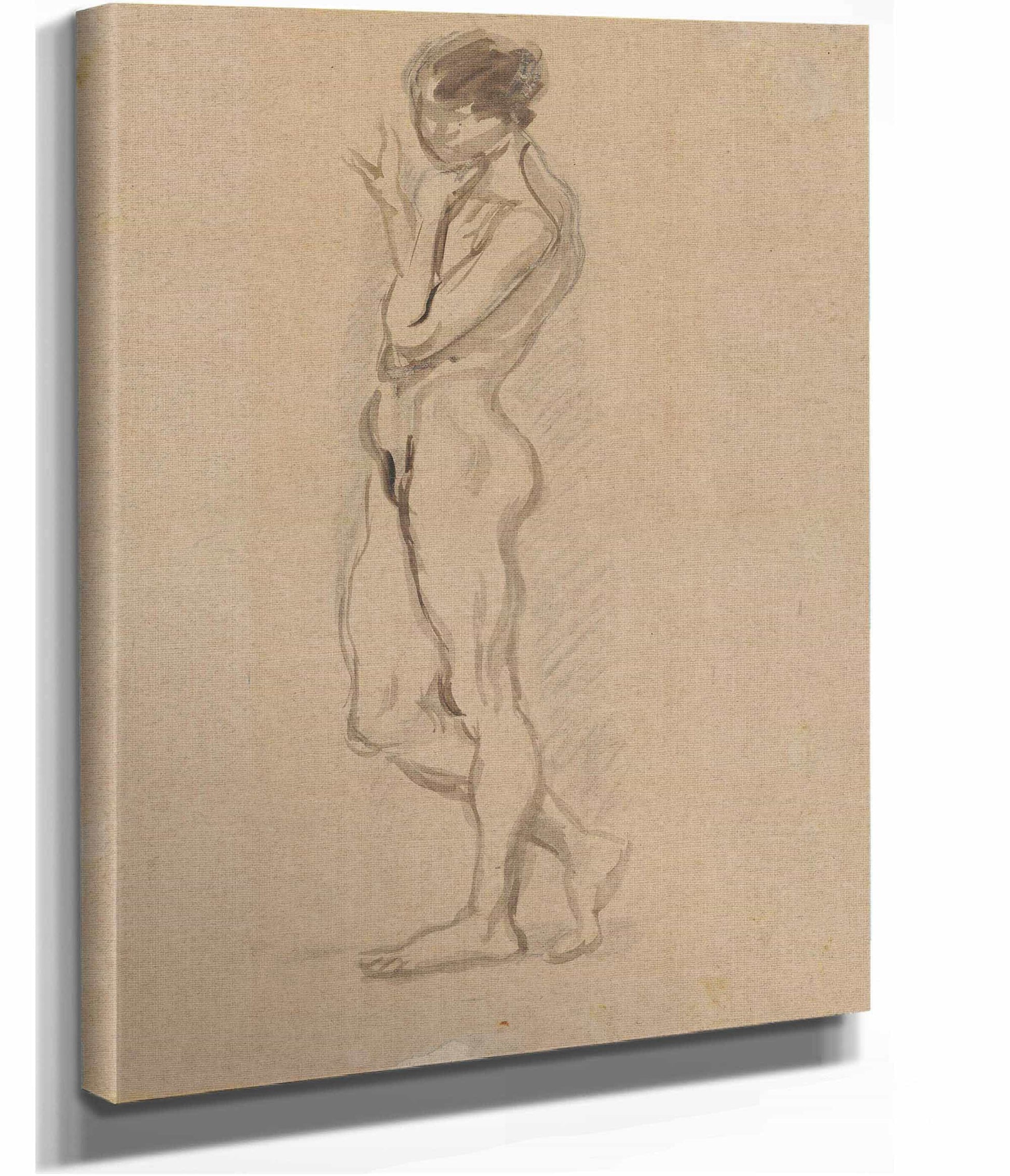 Nude Standing Sideways by Zygmunt Waliszewski