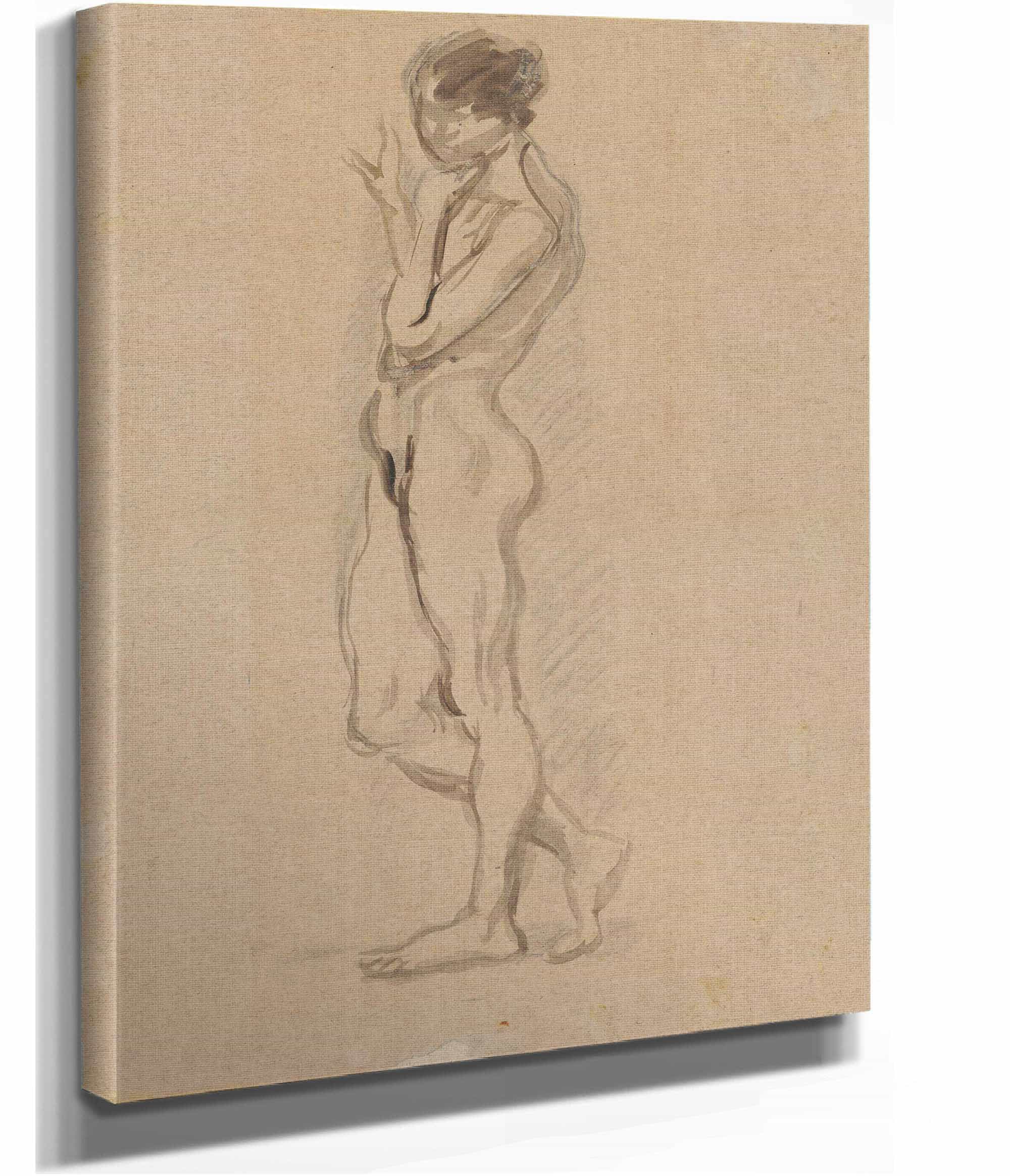 Nude Standing Sideways by Zygmunt Waliszewski