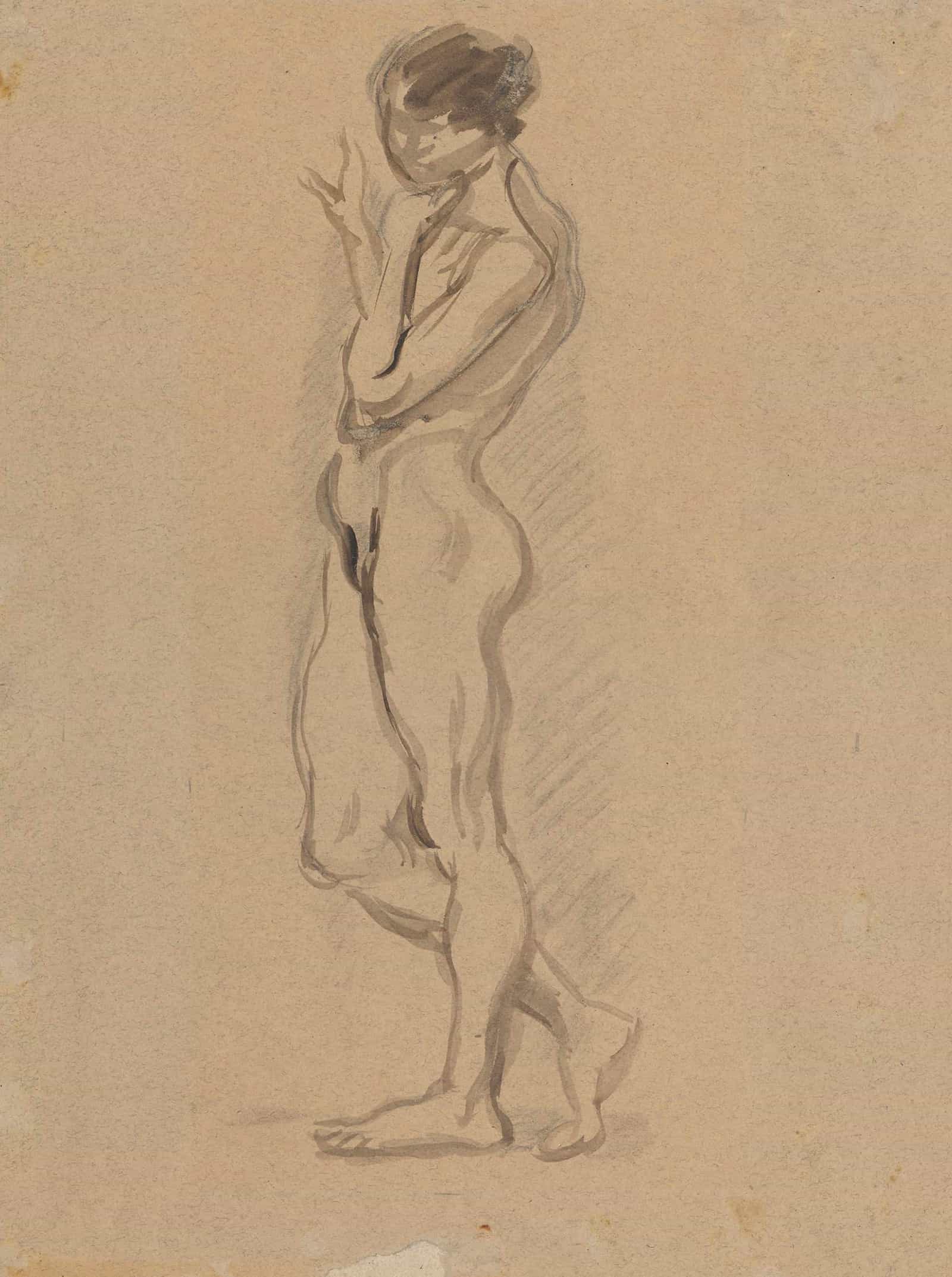 Nude Standing Sideways by Zygmunt Waliszewski