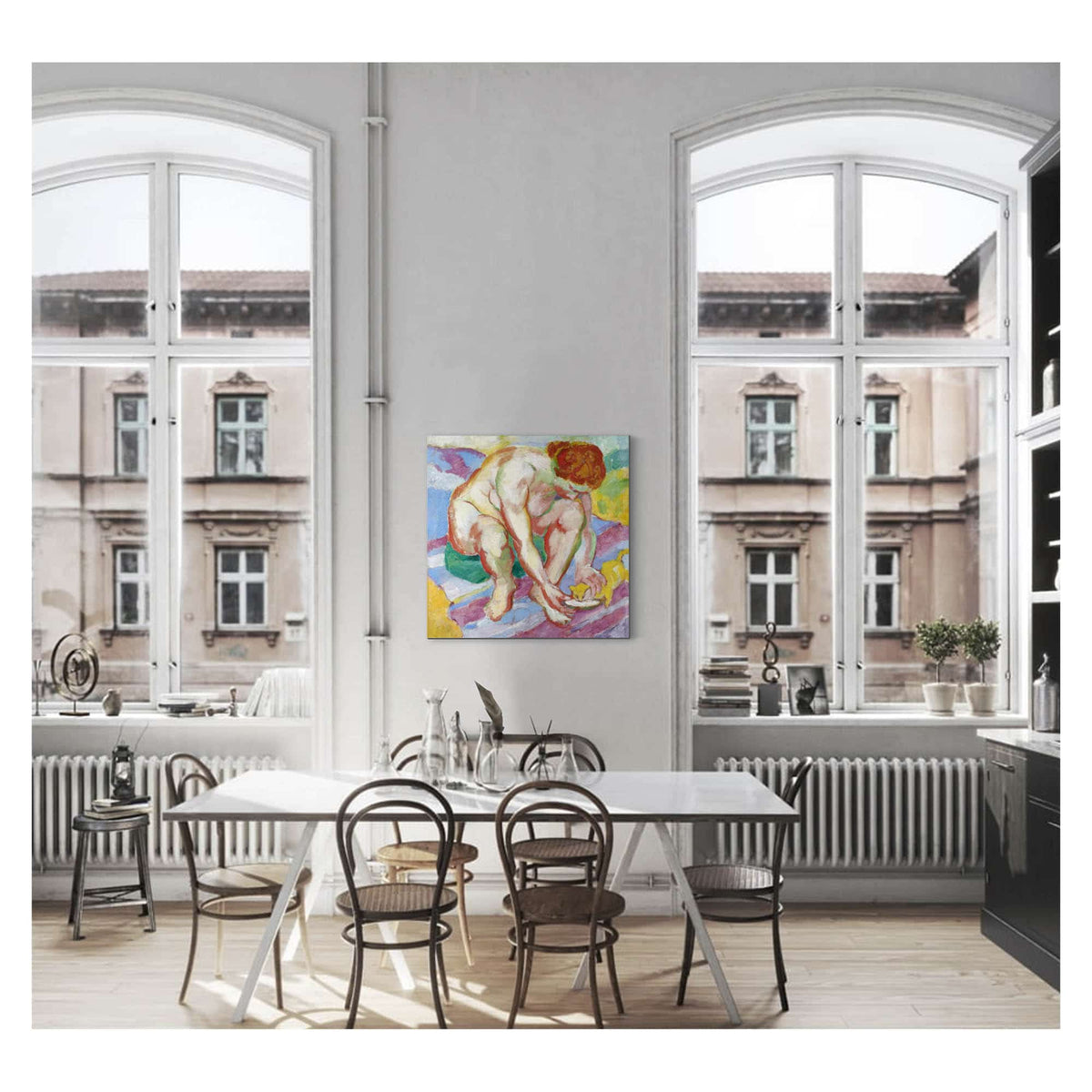 Nude With A Cat by Franz Marc