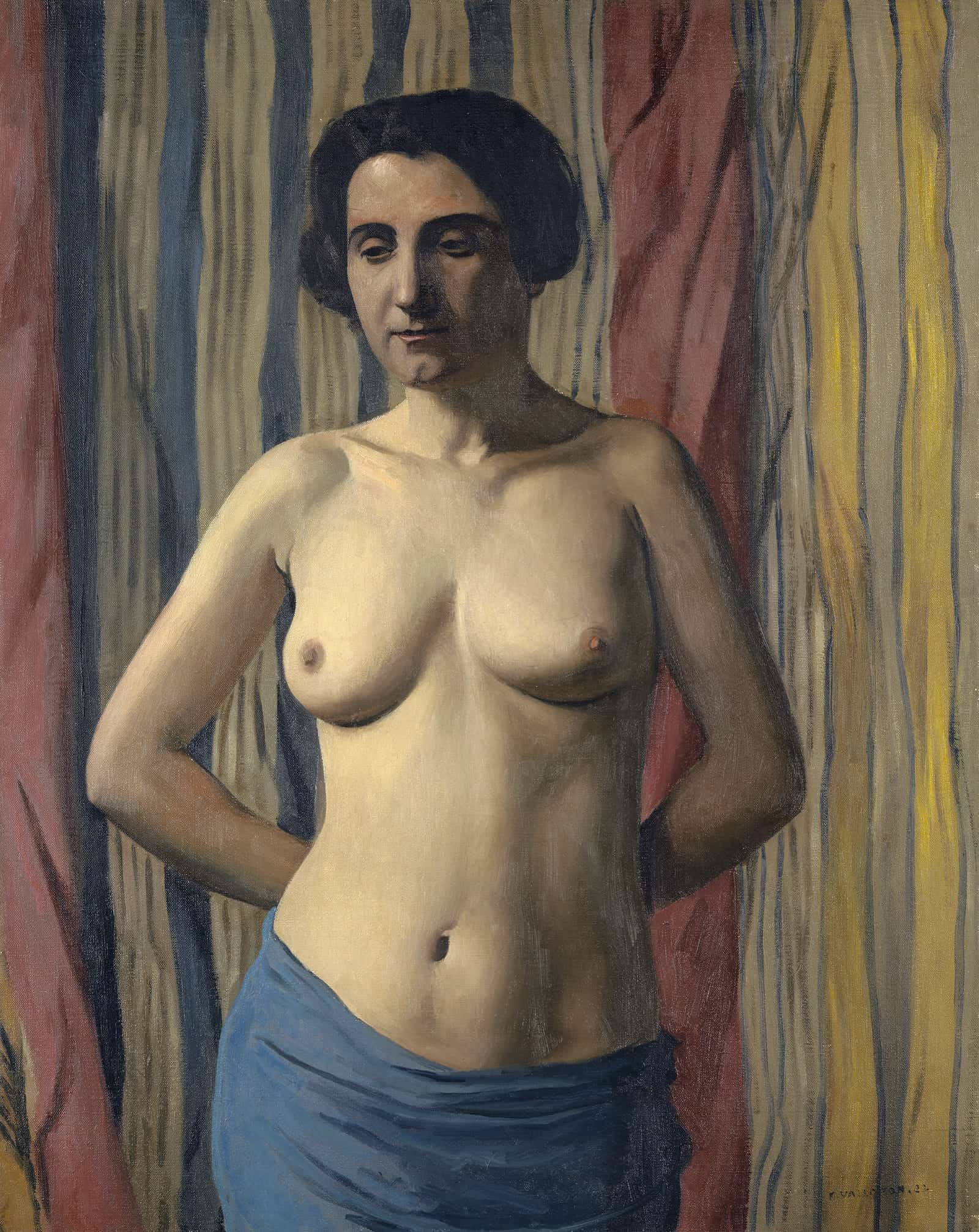 Nude With Blue Sash by Felix Vallotton