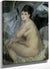 Nude, Or Nude Seated On A Sofa By Pierre Auguste Renoir