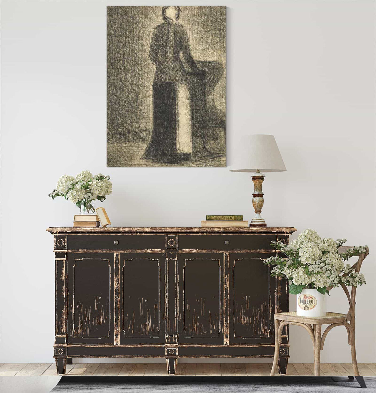 Nurse With A Childs Carriage by Georges Seurat