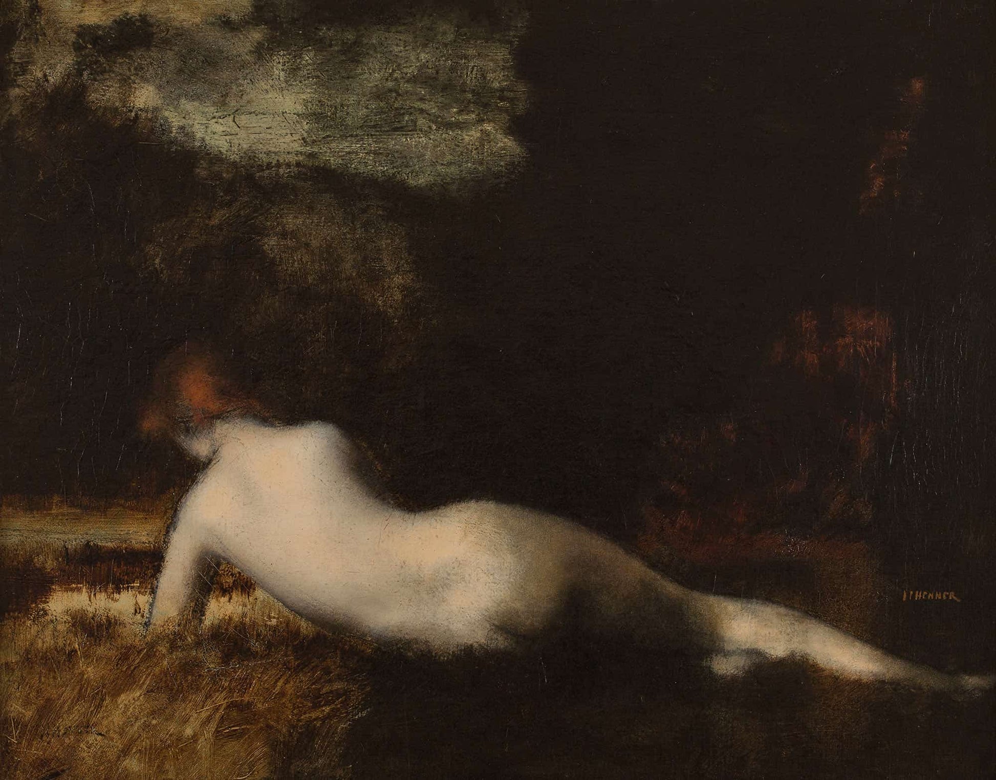 Nymphe Couchee by Jean Jacques Henner