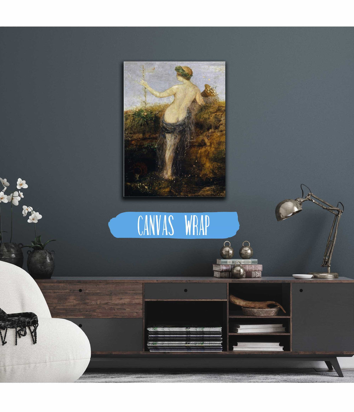 Nymphe With Horn Of Plenty by Arnold Bocklin