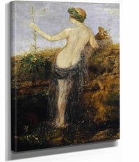 Nymphe With Horn Of Plenty by Arnold Bocklin