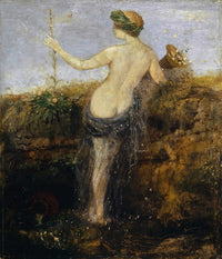Nymphe With Horn Of Plenty by Arnold Bocklin