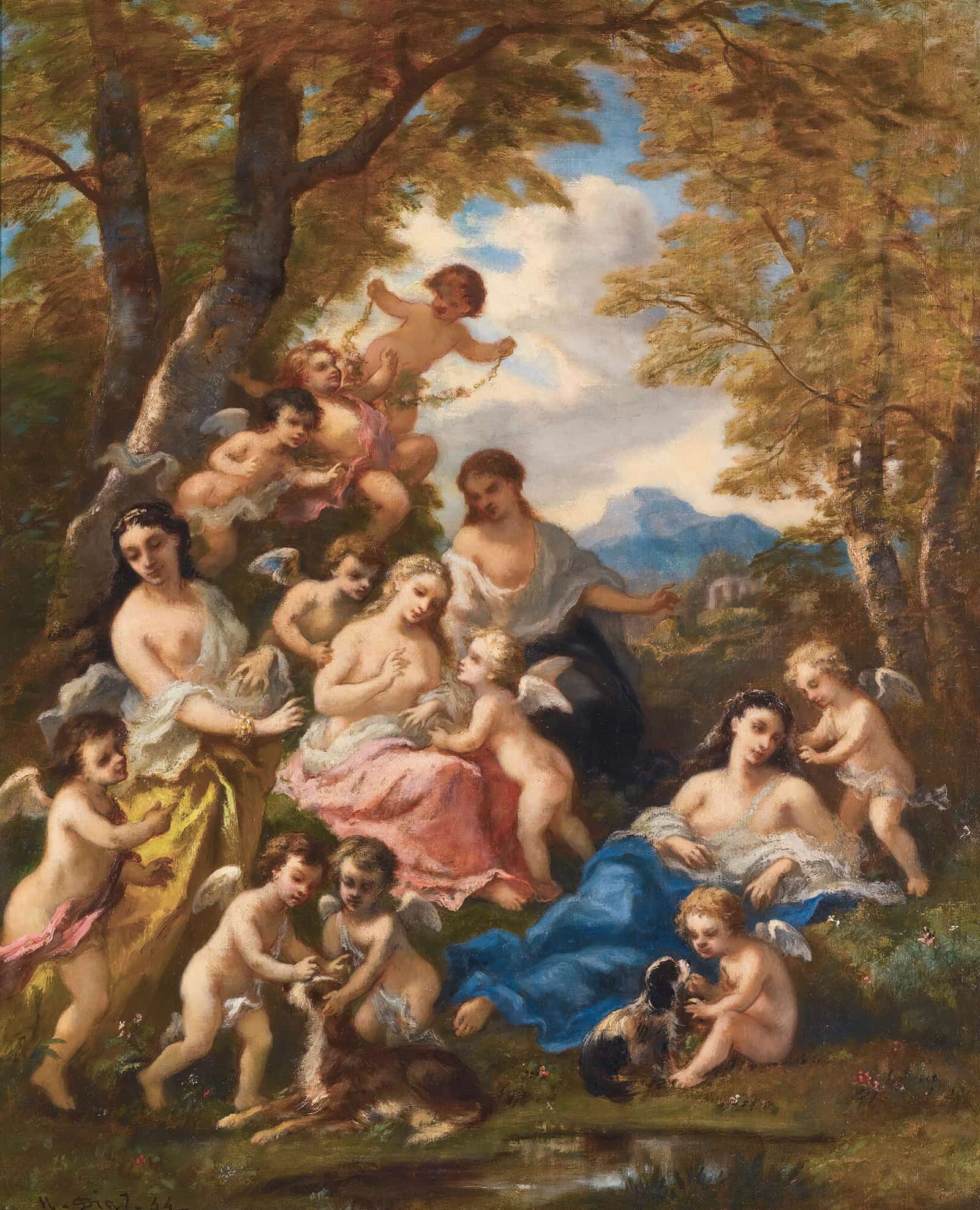 Nymphes Et Amours by Narcisse Virgile Diaz De La Pena